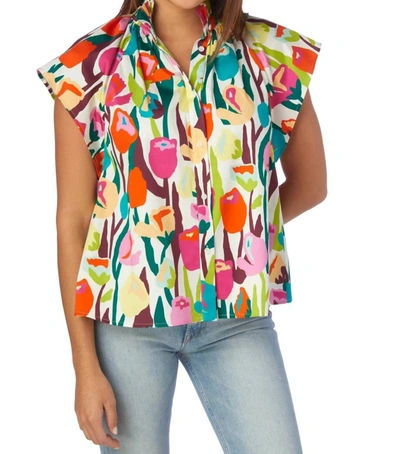 Crosby By Mollie Burch Billie Blouse In Tulip In Multi