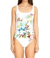 Johnny Was Lei Floral Tank Suit In Multi In White