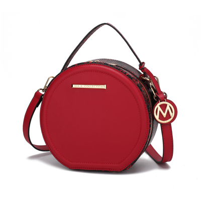 Mkf Collection By Mia K Mallory Vegan Leather Crossbody Handbag In Red