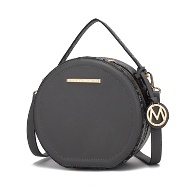 Mkf Collection By Mia K Mallory Vegan Leather Crossbody Handbag In Grey