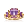 ROSS-SIMONS AMETRINE FLORAL RING WITH CITRINES AND AMETHYSTS IN 14KT YELLOW GOLD