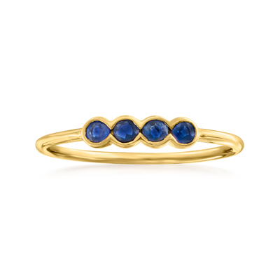 Rs Pure Ross-simons Sapphire Ring In 14kt Yellow Gold