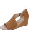 Journee Collection Aretha Womens Faux Leather Peep Toe D'orsay Heels In Beige