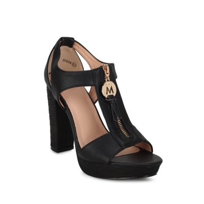 Mkf Collection By Mia K Maddie Platform Sandal In Black