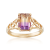 Ross-simons Ametrine Celtic Style Ring In 14kt Yellow Gold