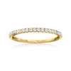 Rs Pure Ross-simons Diamond Stackable Ring In 14kt Yellow Gold In White