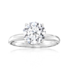 Ross-simons Lab-grown Diamond Solitaire Ring In 14kt White Gold In Silver