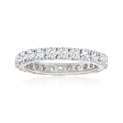 Ross-simons Diamond Eternity Band In 14kt White Gold In Silver