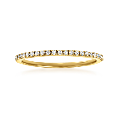 Rs Pure Ross-simons Diamond Stackable Ring In 14kt Yellow Gold In White