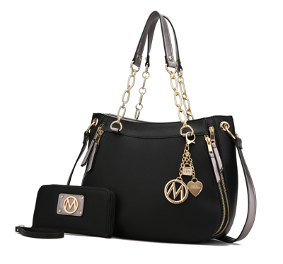 Mkf Collection By Mia K Lina Shoulder Handbag For Women's With Wallet In Black