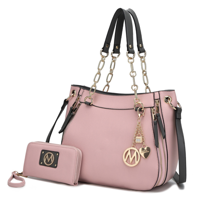 Mkf Collection By Mia K Lina Shoulder Handbag For Women's With Wallet In Pink
