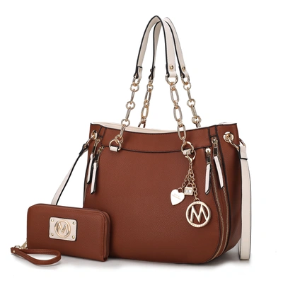 Mkf Collection By Mia K Joelle Faux-snake Embossed Women's Tote Bag With Matching Wallet By Mia K. In Green