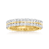 Ross-simons Diamond 2-row Eternity Band In 14kt Yellow Gold In Gold