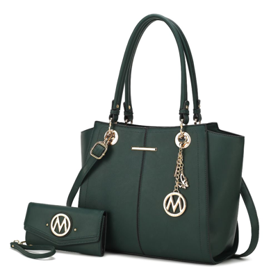 Mkf Collection By Mia K Ivy Vegan Leather Women's Tote Handbag With Wallet In Green