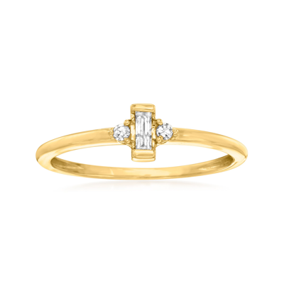 Canaria Fine Jewelry Canaria Diamond Ring In 10kt Yellow Gold In Silver