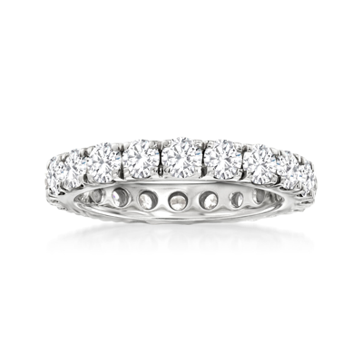 Ross-simons Diamond Eternity Band In 14kt White Gold In Silver