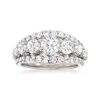 Ross-simons Diamond Multi-row Ring In 14kt White Gold In Silver