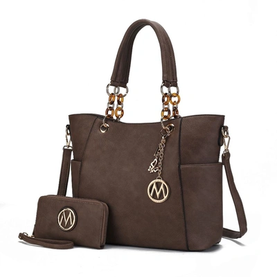 Mkf Collection By Mia K Bonita Tote Handbag With Wallet - 2 Pieces In Brown