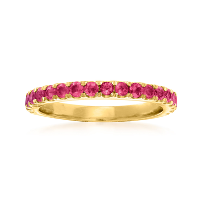 Ross-simons Ruby Ring In 18kt Gold Over Sterling In Multi