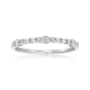 Ross-simons Round And Baguette Diamond Ring In 14kt White Gold In Silver