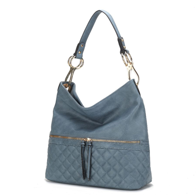 Mkf Collection By Mia K Dalila Vegan Leather Women's Shoulder Bag In Blue