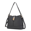 Mkf Collection By Mia K Ezra Snake Embossed Vegan Leather Women's Shoulder Bag In Grey