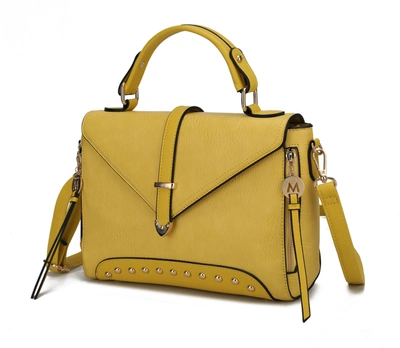 Mkf Collection By Mia K Angela Vegan Leather Women's Satchel Bag In Yellow