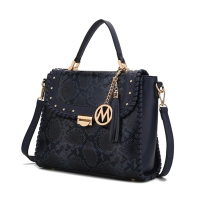 Mkf Collection By Mia K Lilli Vegan Leather Satchel Handbag In Black
