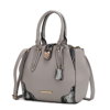 Mkf Collection By Mia K Lorena Snake Embossed Vegan Leather Women's Satchel Bag In Grey