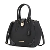 Mkf Collection By Mia K Lorena Snake Embossed Vegan Leather Women's Satchel Bag In Black