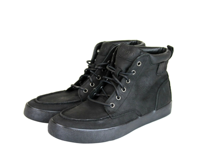 Polo Ralph Lauren Men's Tedd Leather High Top Sneaker With Logo In Black