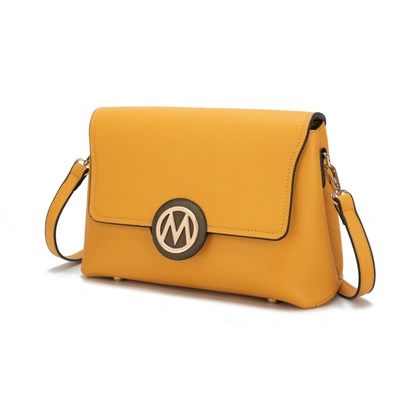 Mkf Collection By Mia K Johanna Multi Compartment Crossbody Bag In Yellow