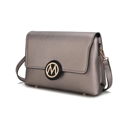 Mkf Collection By Mia K Johanna Multi Compartment Crossbody Bag In Grey