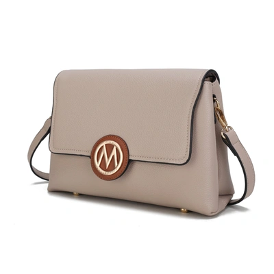 Mkf Collection By Mia K Johanna Multi Compartment Crossbody Bag In Beige