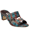 Manolo Blahnik Chus 50 Canvas Sandal In Multi