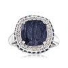 ROSS-SIMONS SAPPHIRE AND . WHITE TOPAZ RING IN STERLING SILVER
