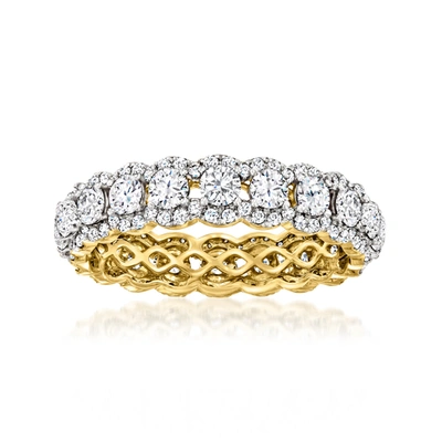Ross-simons Diamond Eternity Band In 14kt Yellow Gold In Silver