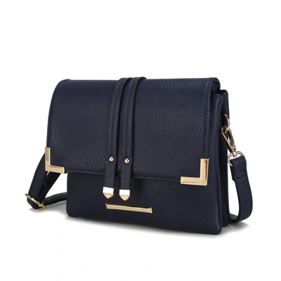 Mkf Collection By Mia K Valeska Multi Compartment Crossbody In Blue