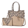 Mkf Collection By Mia K Iris Vegan Leather Tote Handbag For Women In Beige