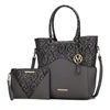 Mkf Collection By Mia K Iris Vegan Leather Tote Handbag For Women In Black