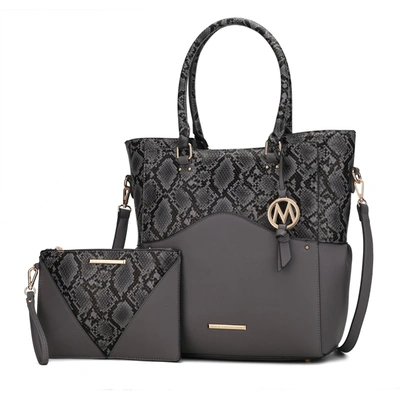 Mkf Collection By Mia K Iris Vegan Leather Tote Handbag For Women In Black