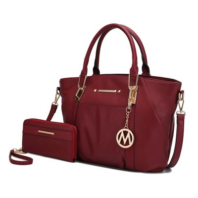 Mkf Collection By Mia K Darielle Satchel Bag With Wallet In Red