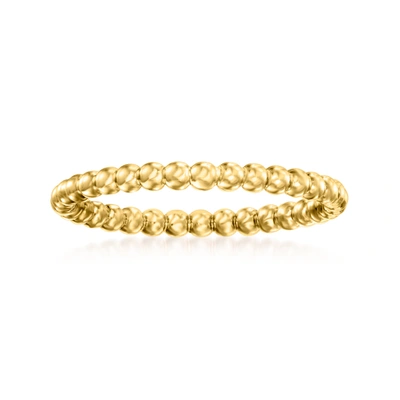 Rs Pure Ross-simons Italian 14kt Yellow Gold Beaded Ring