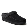 Dearfoams Mens Brendan Microsuede Moc Toe Clog With Whipstitch In Black