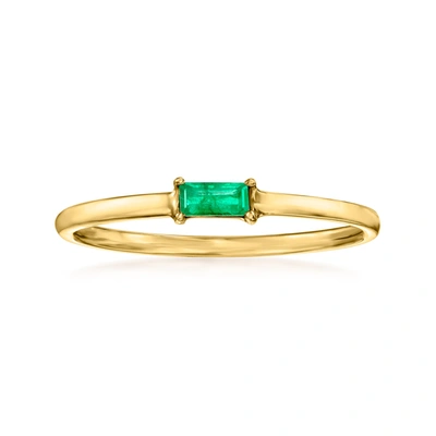 Rs Pure By Ross-simons Emerald Ring In 14kt Yellow Gold In Green