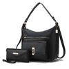 Mkf Collection By Mia K Clara Vegan Leather Women's Shoulder Bag With Wristlet Wallet- 2 Pieces In Black