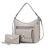 Mkf Collection By Mia K Clara Vegan Leather Women's Shoulder Bag With Wristlet Wallet- 2 Pieces In White