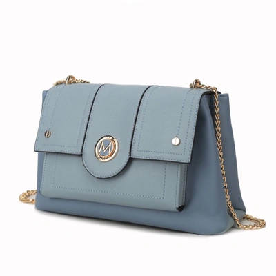 Mkf Collection By Mia K Eden Vegan Leather Women's Shoulder Bag In Blue