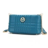 Mkf Collection By Mia K Giada Vegan Leather Women's Shoulder Handbag In Blue