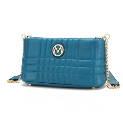 Mkf Collection By Mia K Giada Vegan Leather Women's Shoulder Handbag In Blue